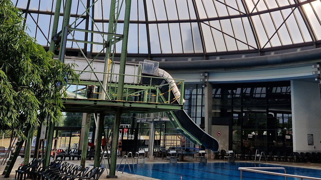 Flugrutsche am Förderturm